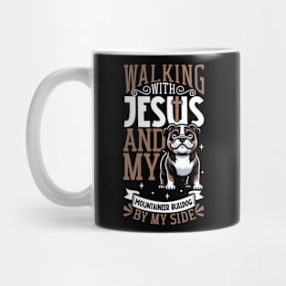 Jesus and dog - Serrano Bulldog Mug